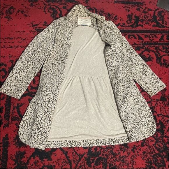 Anthropologie Cartonnier Rowan Leopard Jacket Size S Trench Coat Shimmer Sparkle - Picture 8 of 16